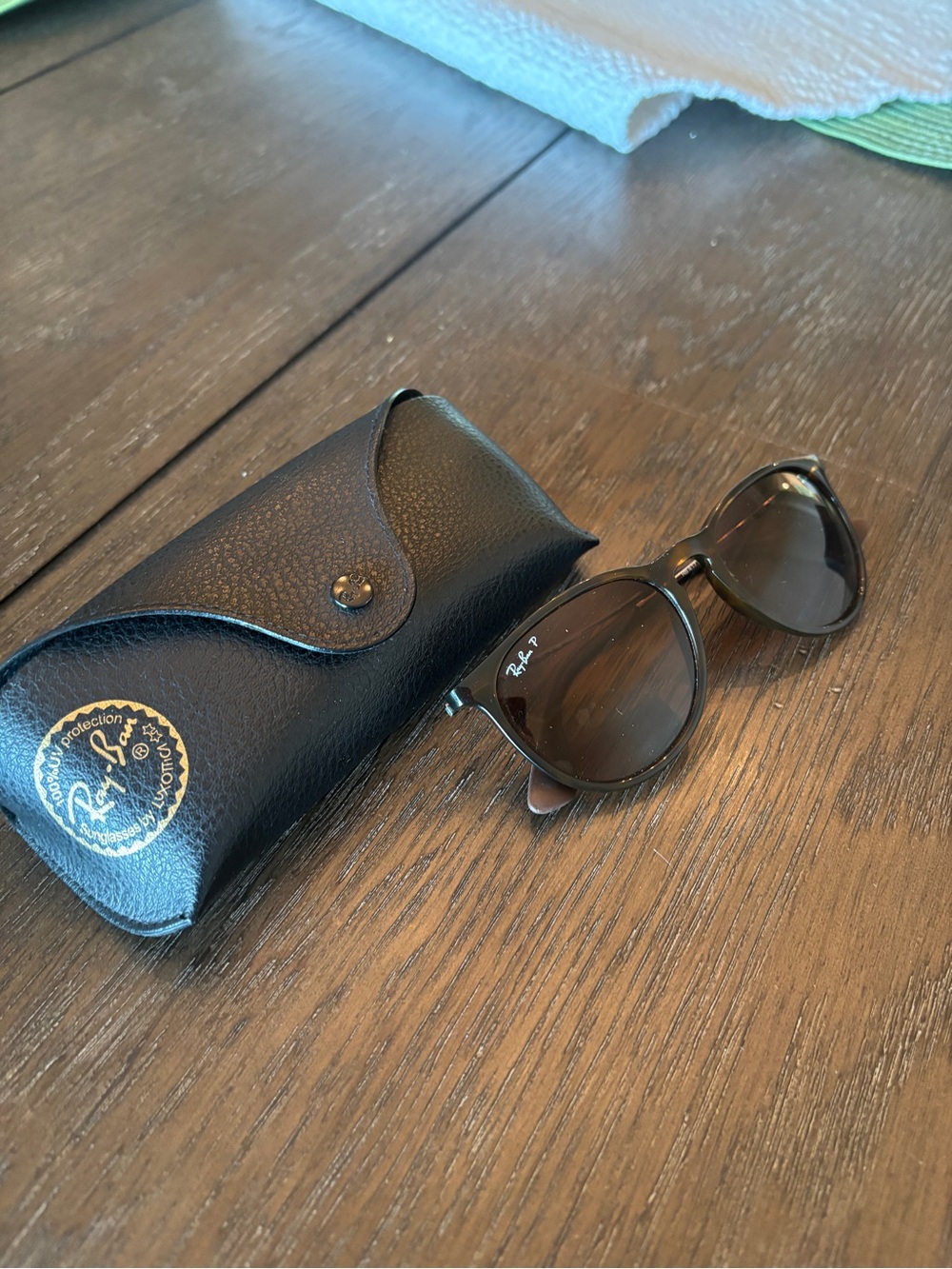 Ray-Ban Brown Frame Sunglasses with Dark Lenses